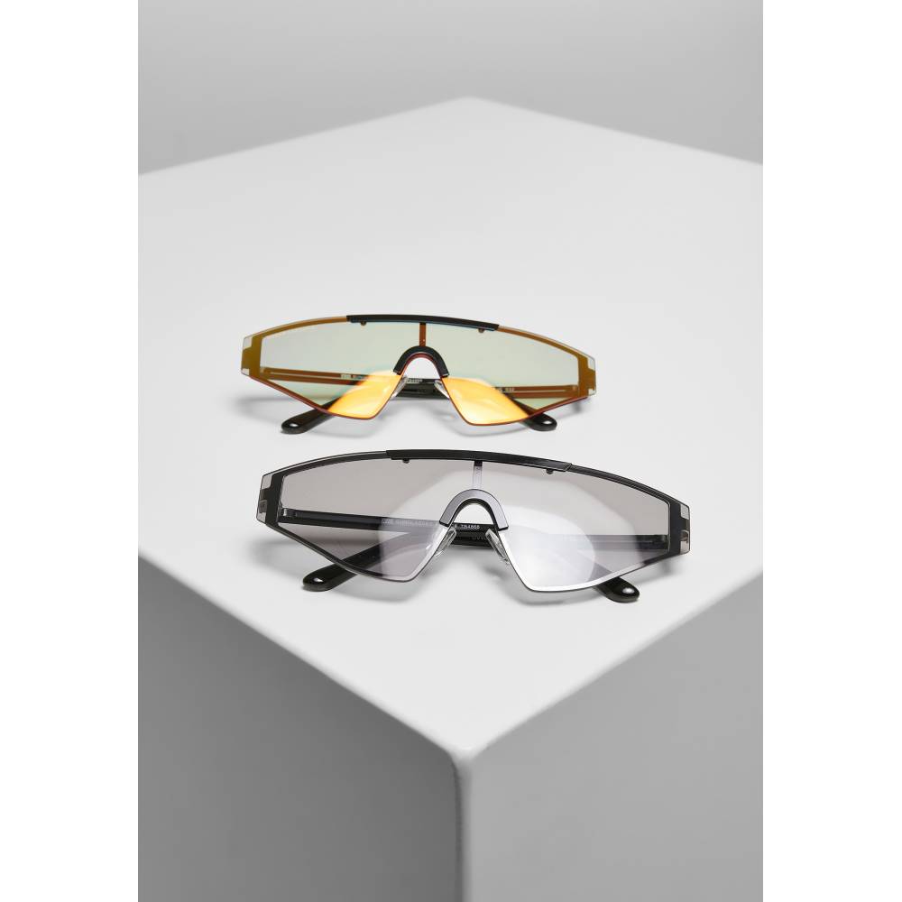 Urban Classics - France 2Pack Des lunettes de soleil - Noir